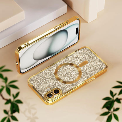 MagSafe-hoesje voor Samsung Galaxy A27 5G, Techsuit, Luxury Glitter, Rood
