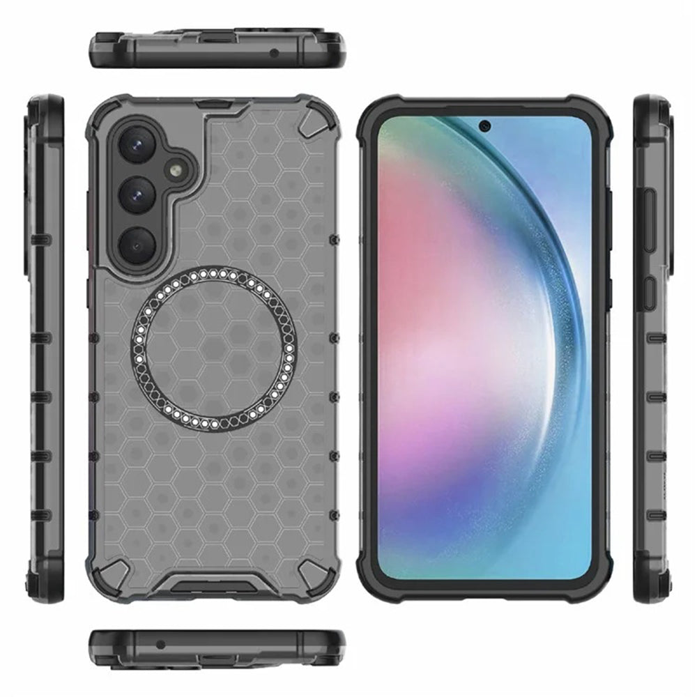MagSafe Case for Samsung Galaxy A35 5G A356, Techsuit, HoneyComb Shield, Black