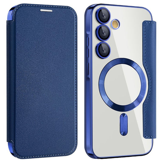 MagSafe-hoes voor Samsung Galaxy A35 5G A356, Techsuit, SmartMag Book, Blauw