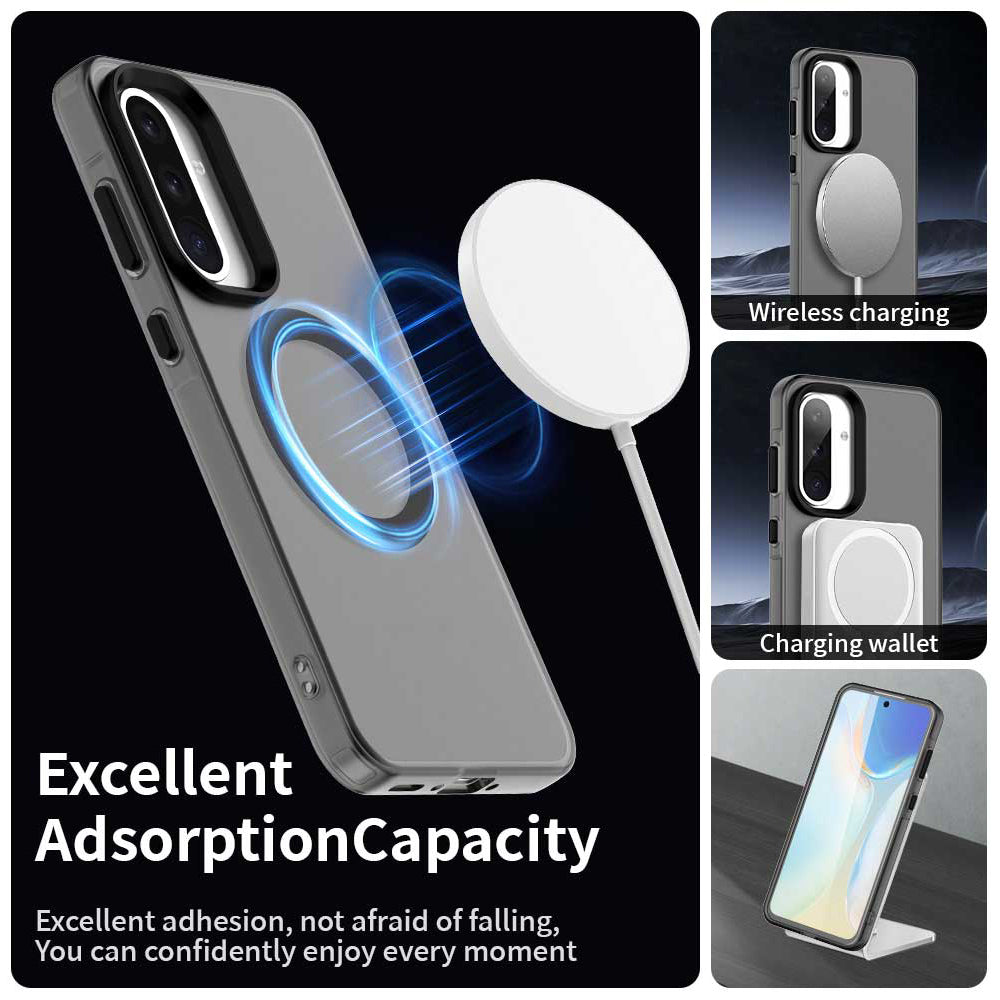 MagSafe-hoesje voor Samsung Galaxy A36 A366, Techsuit, CandyCase, Zwart