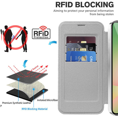 MagSafe hoes voor Samsung Galaxy A37 5G, Techsuit, SmartMag Book, Gri