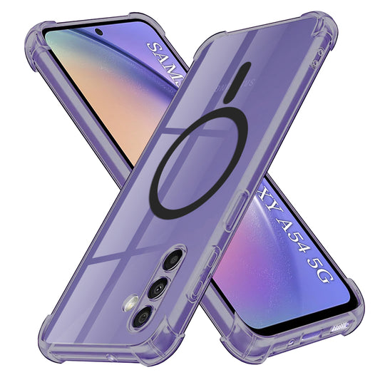 MagSafe-hoes voor Samsung Galaxy A54 A546, Techsuit, Schokbestendig Transparant, Getint