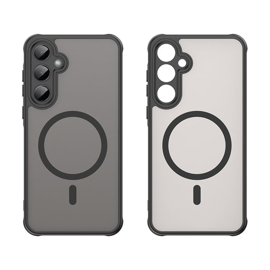 MagSafe-hoesje voor Samsung Galaxy A55 5G A556, Techsuit, HaloFrost II, Zwart