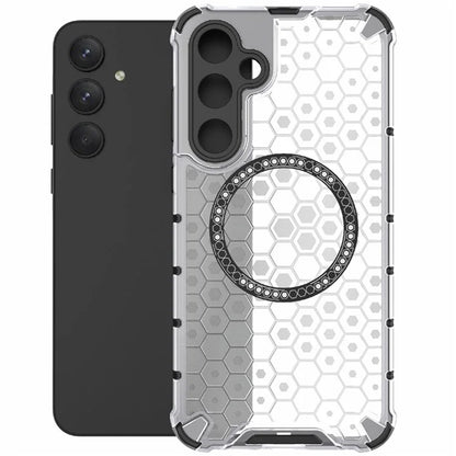 MagSafe-hoes voor Samsung Galaxy A55 5G A556, Techsuit, HoneyComb Shield, Wit