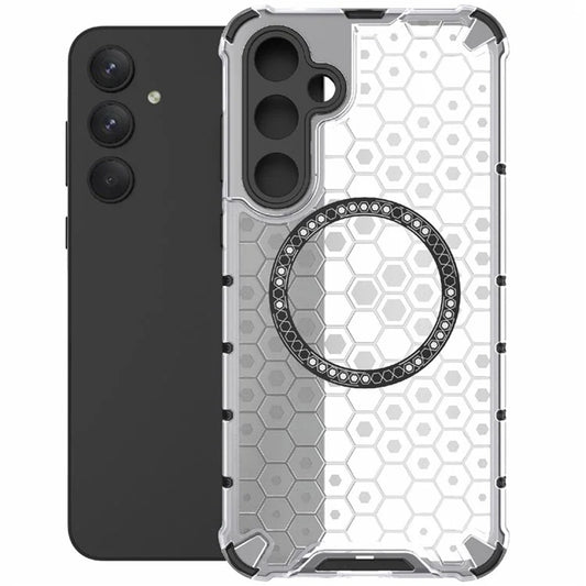 MagSafe-hoes voor Samsung Galaxy A55 5G A556, Techsuit, HoneyComb Shield, Wit