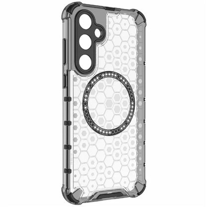MagSafe-hoes voor Samsung Galaxy A55 5G A556, Techsuit, HoneyComb Shield, Wit