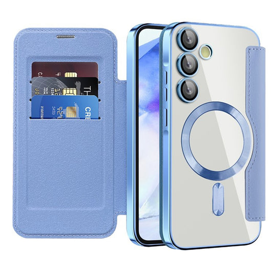 MagSafe-hoes voor Samsung Galaxy A55 5G A556, Techsuit, SmartMag Book, Blauw