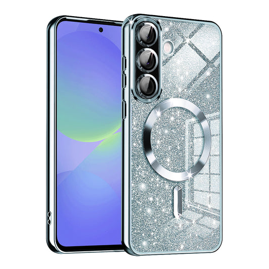 MagSafe-hoes voor Samsung Galaxy A56 A566 / A36 A366, Techsuit, Luxury Glitter, Bleu