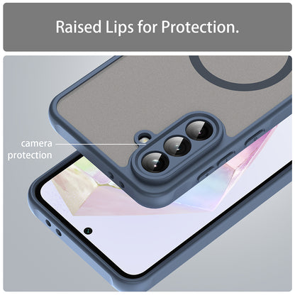 MagSafe-hoes voor Samsung Galaxy A56 A566, Techsuit, HaloFrost II, Marineblauw