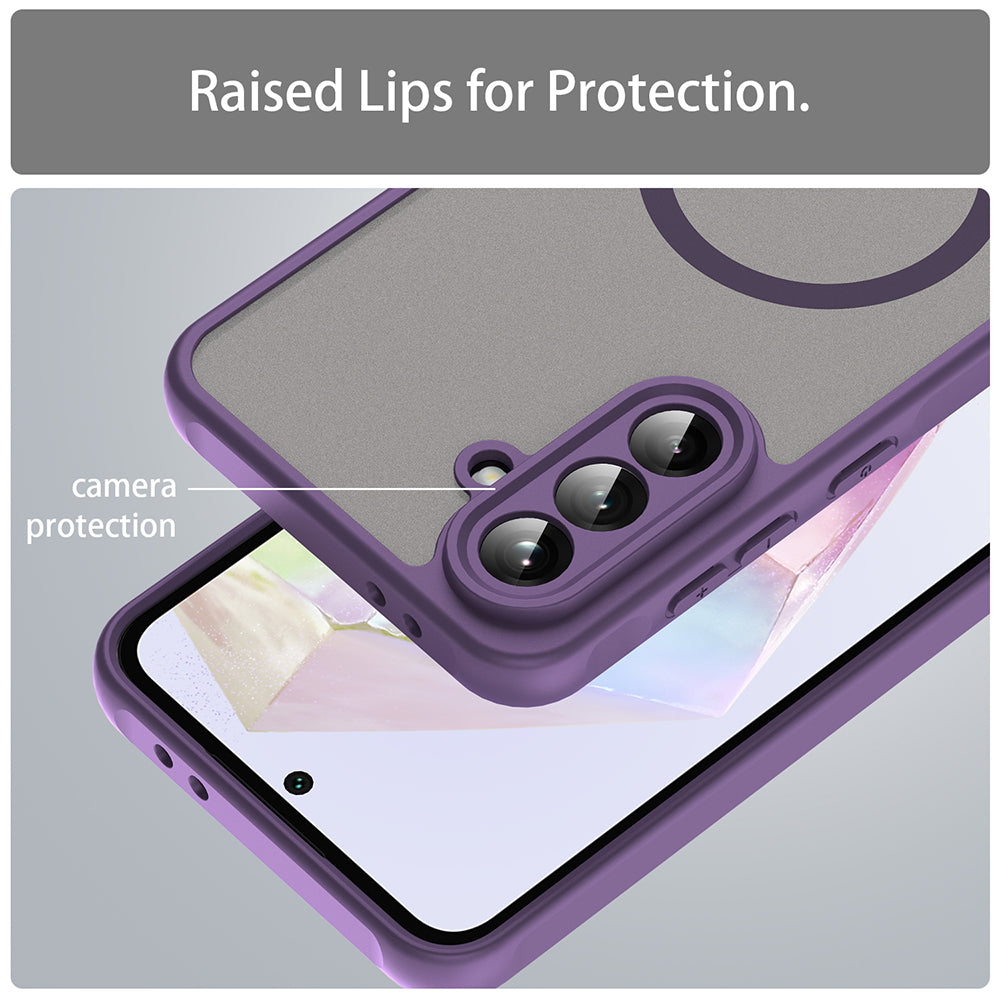 MagSafe-hoes voor Samsung Galaxy A56 A566, Techsuit, HaloFrost II, Paars