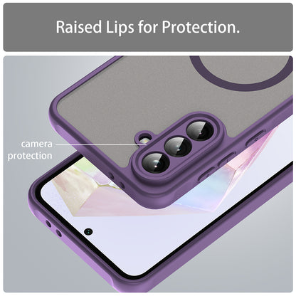 MagSafe-hoes voor Samsung Galaxy A56 A566, Techsuit, HaloFrost II, Paars