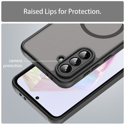 MagSafe-hoes voor Samsung Galaxy A56 A566, Techsuit, HaloFrost II, Zwart