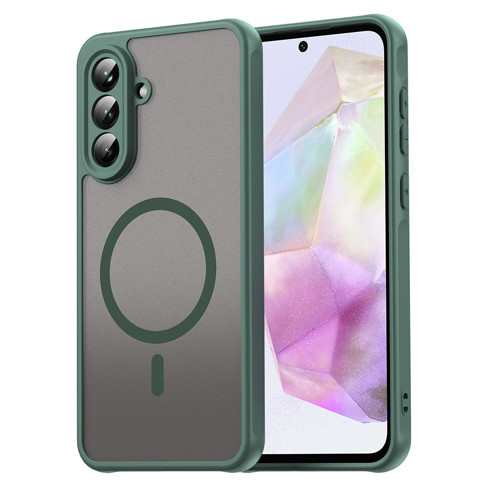 MagSafe-hoes voor Samsung Galaxy A56 A566, Techsuit, HaloFrost II, Groen