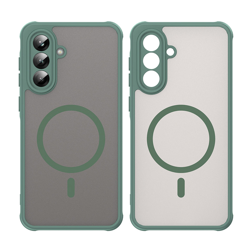 MagSafe-hoes voor Samsung Galaxy A56 A566, Techsuit, HaloFrost II, Groen