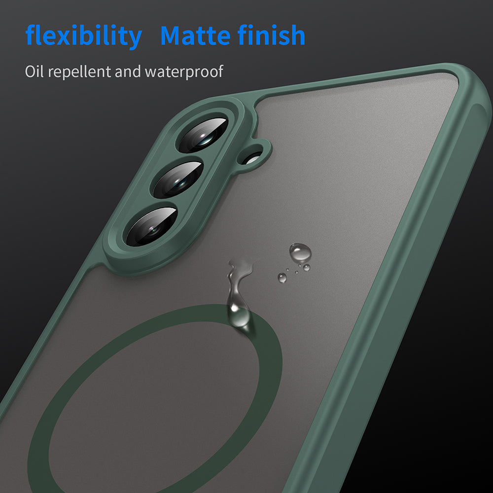 MagSafe-hoes voor Samsung Galaxy A56 A566, Techsuit, HaloFrost II, Groen