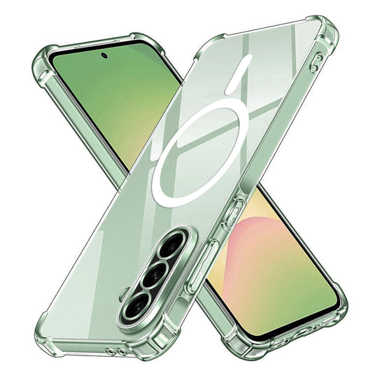 MagSafe-hoes voor Samsung Galaxy A56 A566, Techsuit, Schokbestendig, Transparant