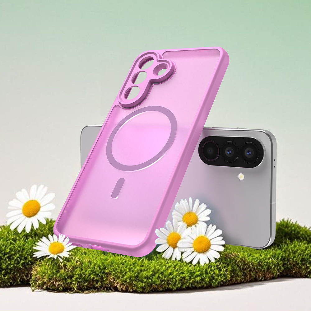 MagSafe Case for Samsung Galaxy A57 5G, Techsuit, HaloFrost II, Pink