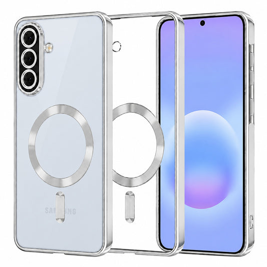 MagSafe-hoesje voor Samsung Galaxy A57 5G, Techsuit, Luxury Crystal, Zilver