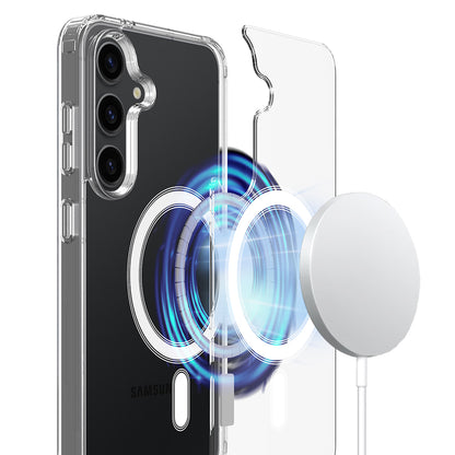 MagSafe hoesje voor Samsung Galaxy A57 5G, Techsuit, Pro, Transparant