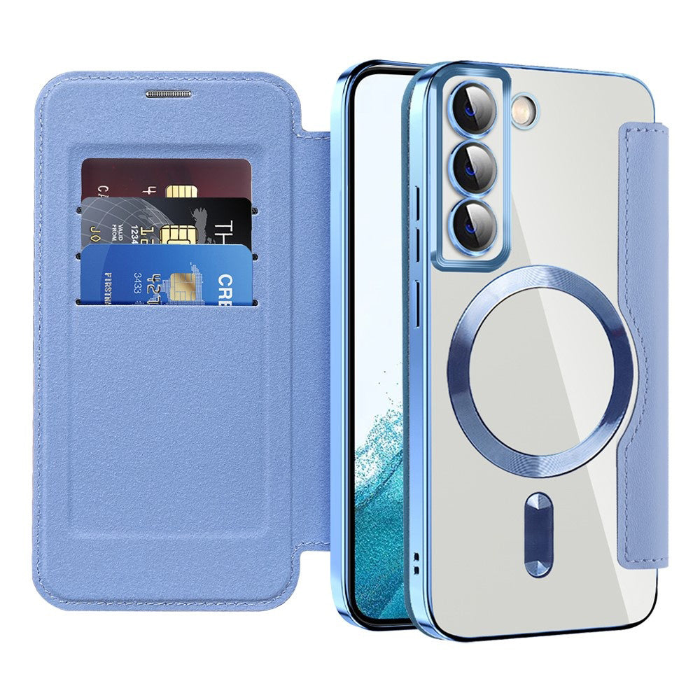 MagSafe-hoes voor Samsung Galaxy S22 5G S901, Techsuit, SmartMag Book, Blauw