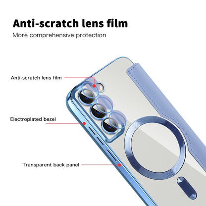 MagSafe-hoes voor Samsung Galaxy S22 5G S901, Techsuit, SmartMag Book, Blauw