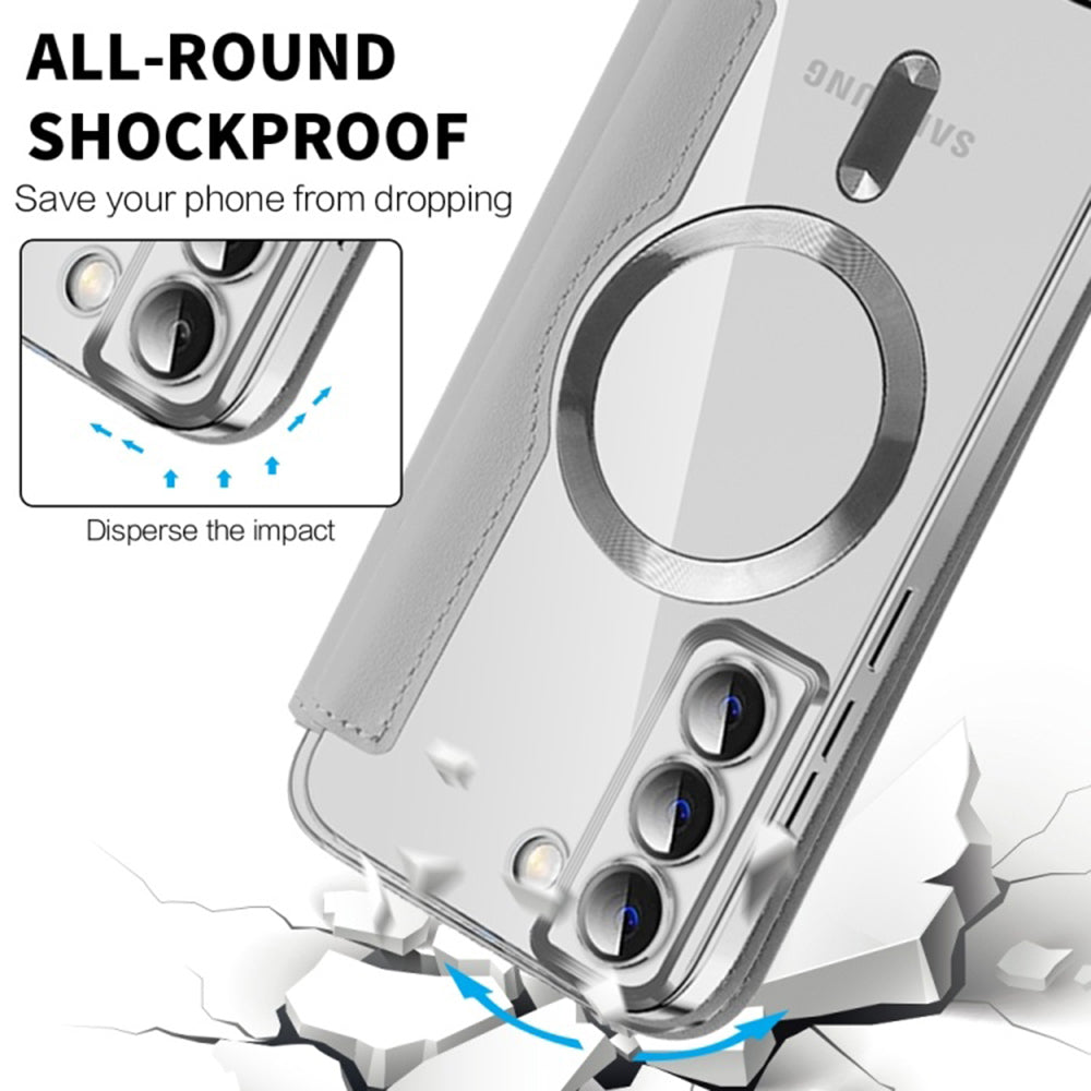 MagSafe-hoes voor Samsung Galaxy S22 5G S901, Techsuit, SmartMag Book, Grijs