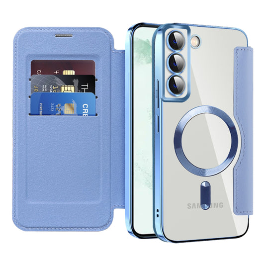 MagSafe-hoes voor Samsung Galaxy S22+ 5G S906, Techsuit, SmartMag Book, Blauw