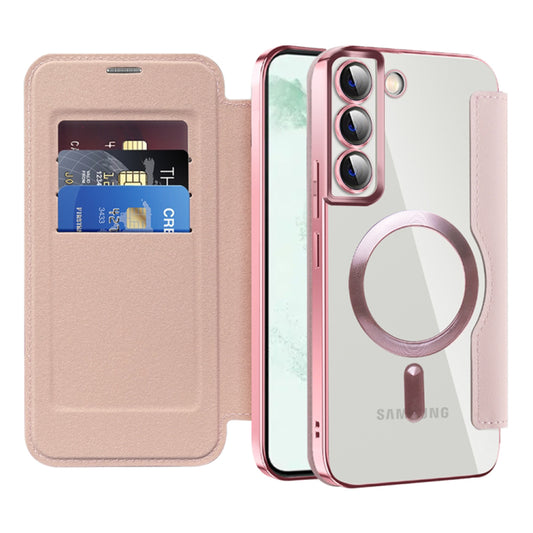 MagSafe-hoes voor Samsung Galaxy S22+ 5G S906, Techsuit, SmartMag Book, Roze