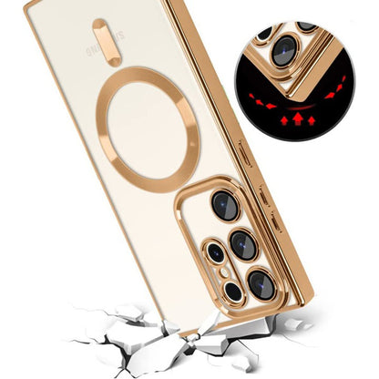 MagSafe-hoesje voor Samsung Galaxy S22 Ultra 5G S908, Techsuit, Luxury Crystal, Roze