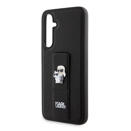 MagSafe hoesje voor Samsung Galaxy S23 FE S711, Karl Lagerfeld, Saffiano Gripstand Karl & Choupette, Blauw