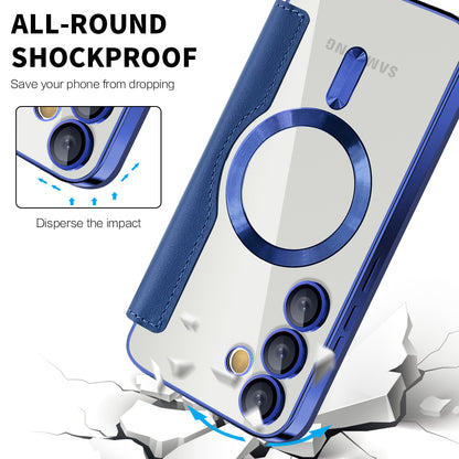 MagSafe-hoes voor Samsung Galaxy S23 FE S711, Techsuit, SmartMag Book, Blauw