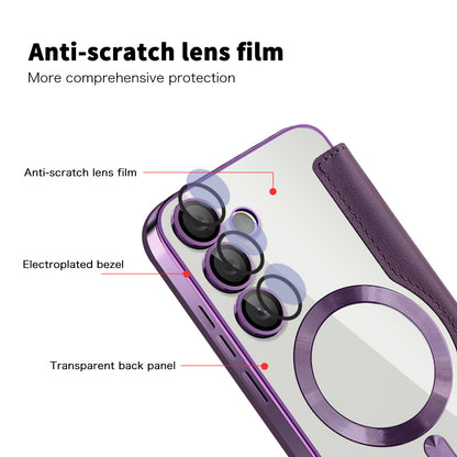 MagSafe Case for Samsung Galaxy S23 FE S711, Techsuit, SmartMag Book, Purple