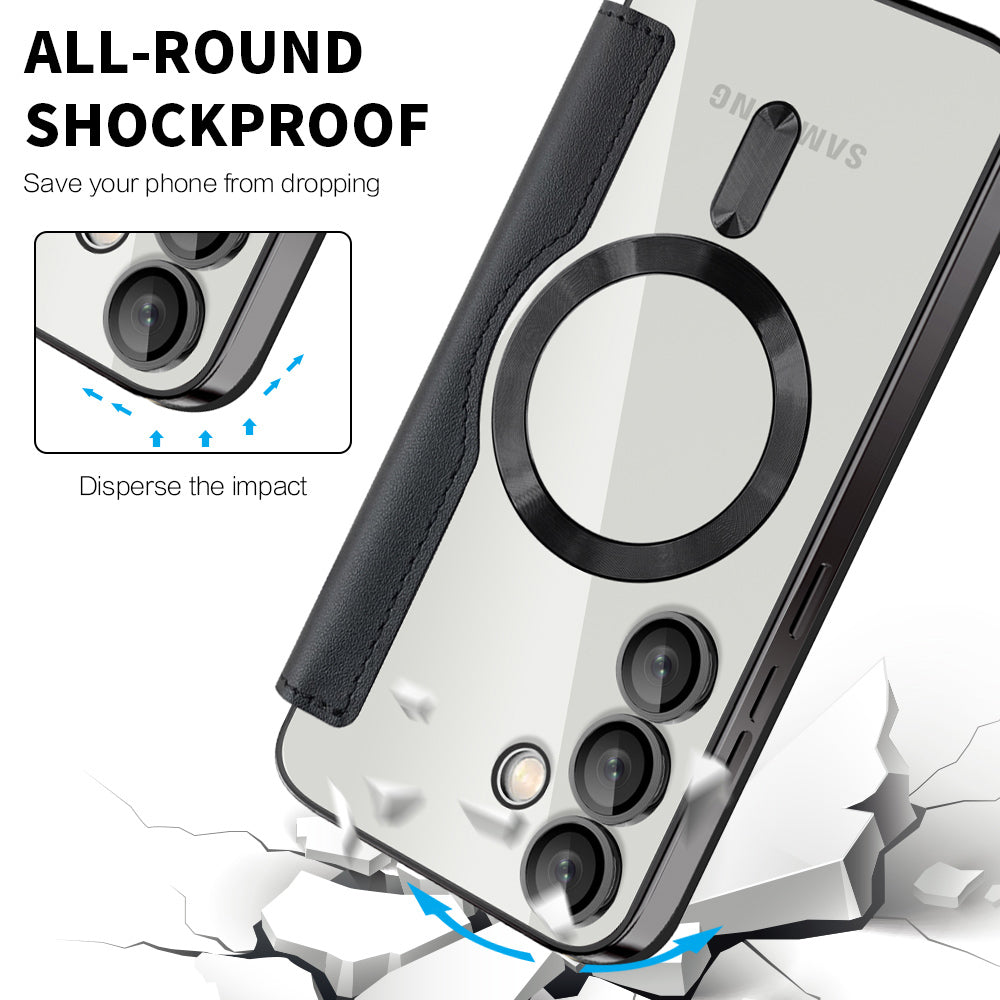 MagSafe-hoes voor Samsung Galaxy S23 FE S711, Techsuit, SmartMag Book, Zwart