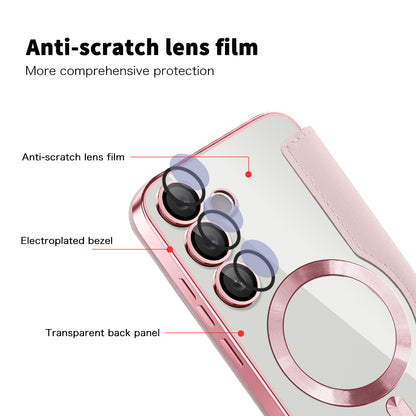 MagSafe-hoes voor Samsung Galaxy S23 FE S711, Techsuit, SmartMag Book, Roze