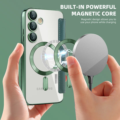 MagSafe-hoes voor Samsung Galaxy S23 FE S711, Techsuit, SmartMag Book, Groen