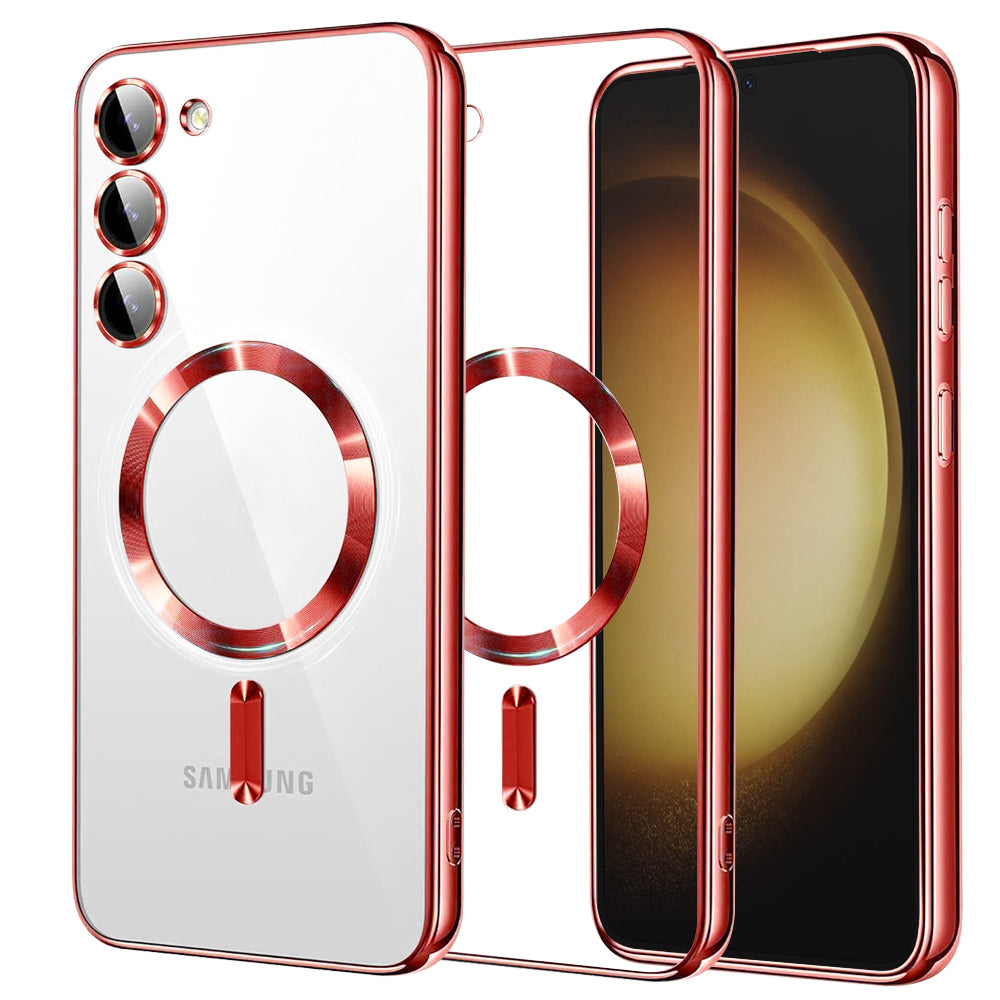 MagSafe-hoes voor Samsung Galaxy S23+ S916, Techsuit, Luxury Crystal, Rood