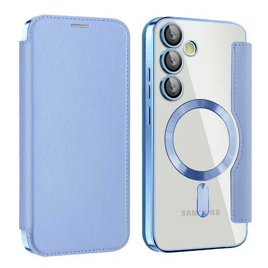 MagSafe-hoes voor Samsung Galaxy S23+ S916, Techsuit, SmartMag Book, Blauw