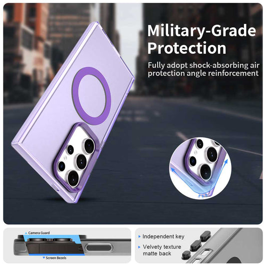 MagSafe-hoesje voor Samsung Galaxy S23 Ultra S918, Techsuit, CandyCase, Paars