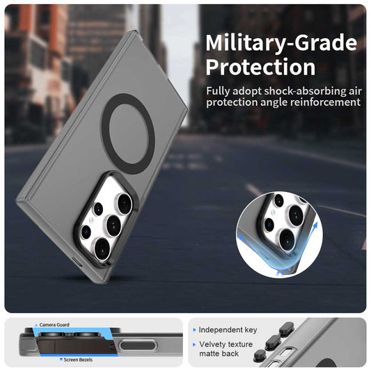MagSafe-hoesje voor Samsung Galaxy S23 Ultra S918, Techsuit, CandyCase, Zwart