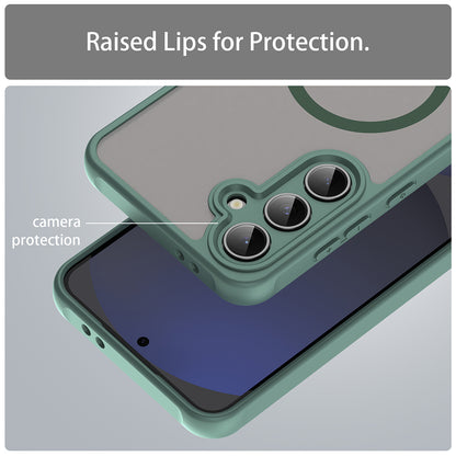 MagSafe-hoes voor Samsung Galaxy S24 FE S721, Techsuit, HaloFrost II, Groen