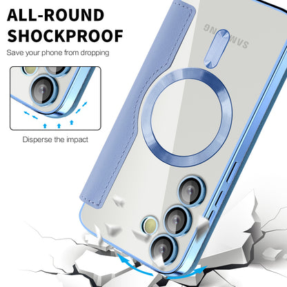 MagSafe Case for Samsung Galaxy S24 FE S721, Techsuit, SmartMag Book, Blue