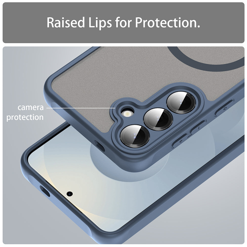 MagSafe-hoes voor Samsung Galaxy S24+ S926, Techsuit, HaloFrost II, Marineblauw