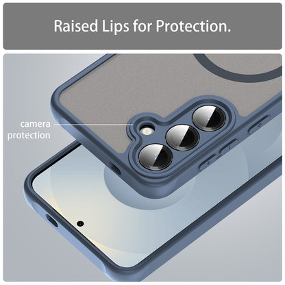 MagSafe-hoes voor Samsung Galaxy S24+ S926, Techsuit, HaloFrost II, Marineblauw