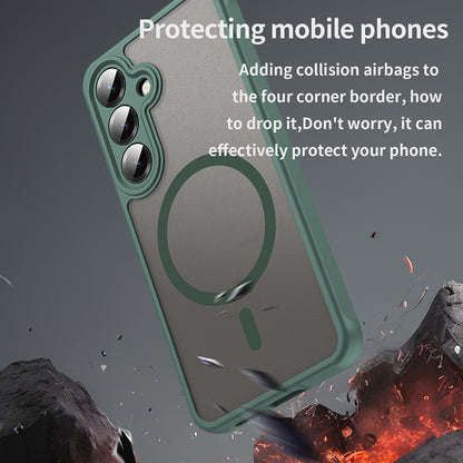 MagSafe Case for Samsung Galaxy S24+ S926, Techsuit, HaloFrost II, Green