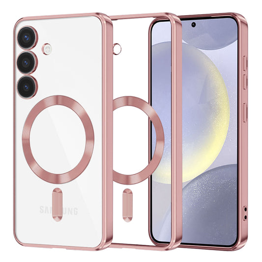 MagSafe Case for Samsung Galaxy S24+ S926, Techsuit, Luxury Crystal, Pink