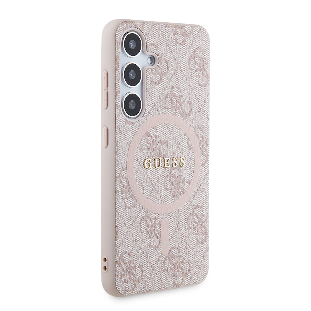 MagSafe hoesje voor Samsung Galaxy S24 S921, Guess, 4G Collection, Roze