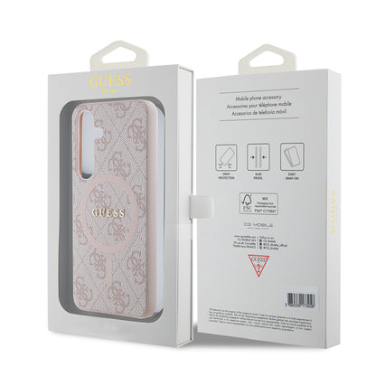 MagSafe hoesje voor Samsung Galaxy S24 S921, Guess, 4G Collection, Roze