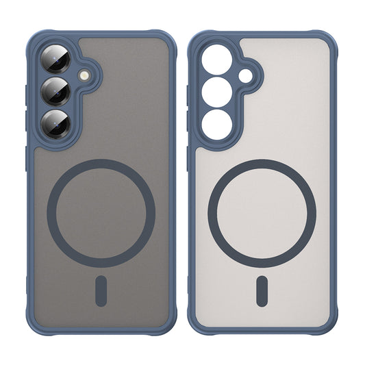 MagSafe-hoesje voor Samsung Galaxy S24 S921, Techsuit, HaloFrost II, Marineblauw