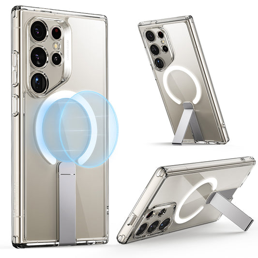 MagSafe hoes voor Samsung Galaxy S24 Ultra S928, ESR, Boost Flickstand, Transparant