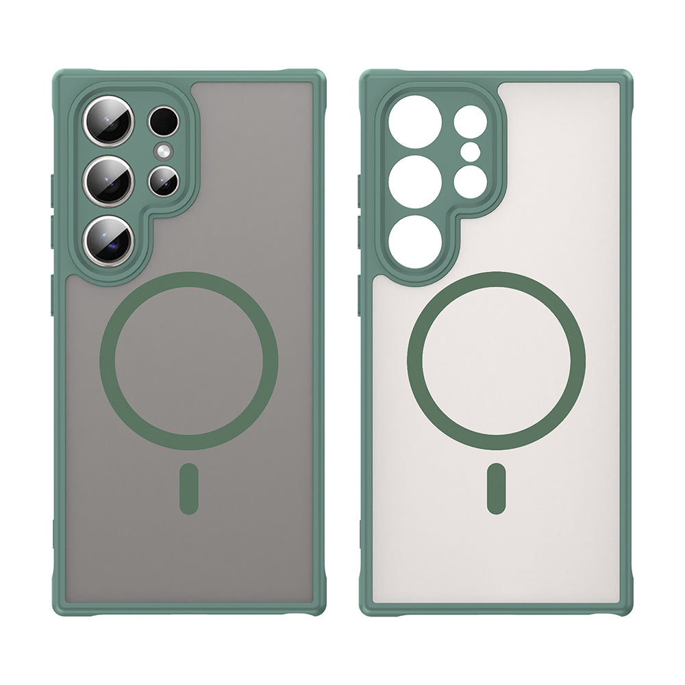 MagSafe-hoes voor Samsung Galaxy S24 Ultra S928, Techsuit, HaloFrost II, Groen